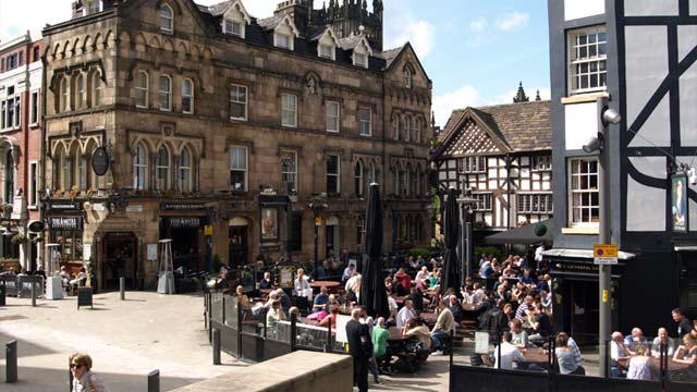 Live Music and Dining in Exchange Square, Manchester